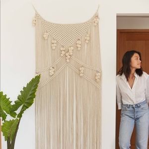 Meda metallic macrame wall hanging
